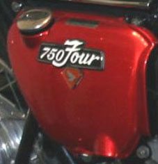 side cover and emblem, 1975 Honda 750